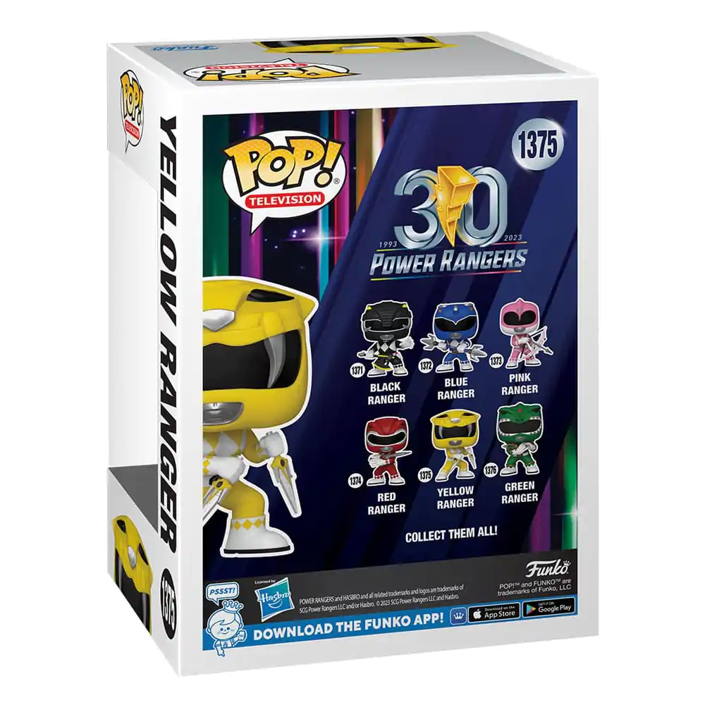 Power Rangers 30th POP! TV Vinyl Figure Yellow Ranger 9 cm product photo