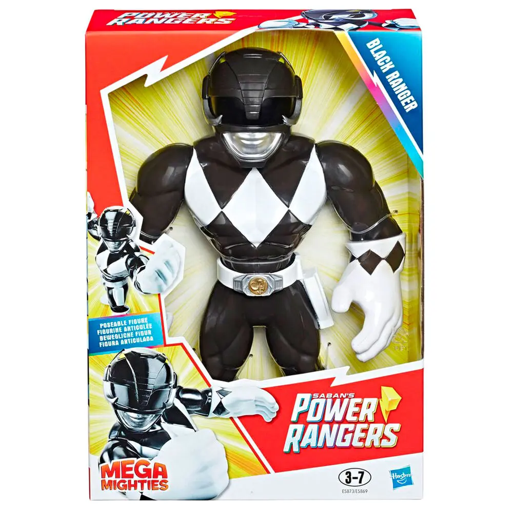 Power Rangers Black Ranger Mega Mighties figure 25cm product photo