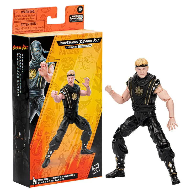 Power Rangers x Cobra Kai Lightning Collection Action Figure Morphed Johnny Lawrence Black Boar Ranger 15 cm product photo
