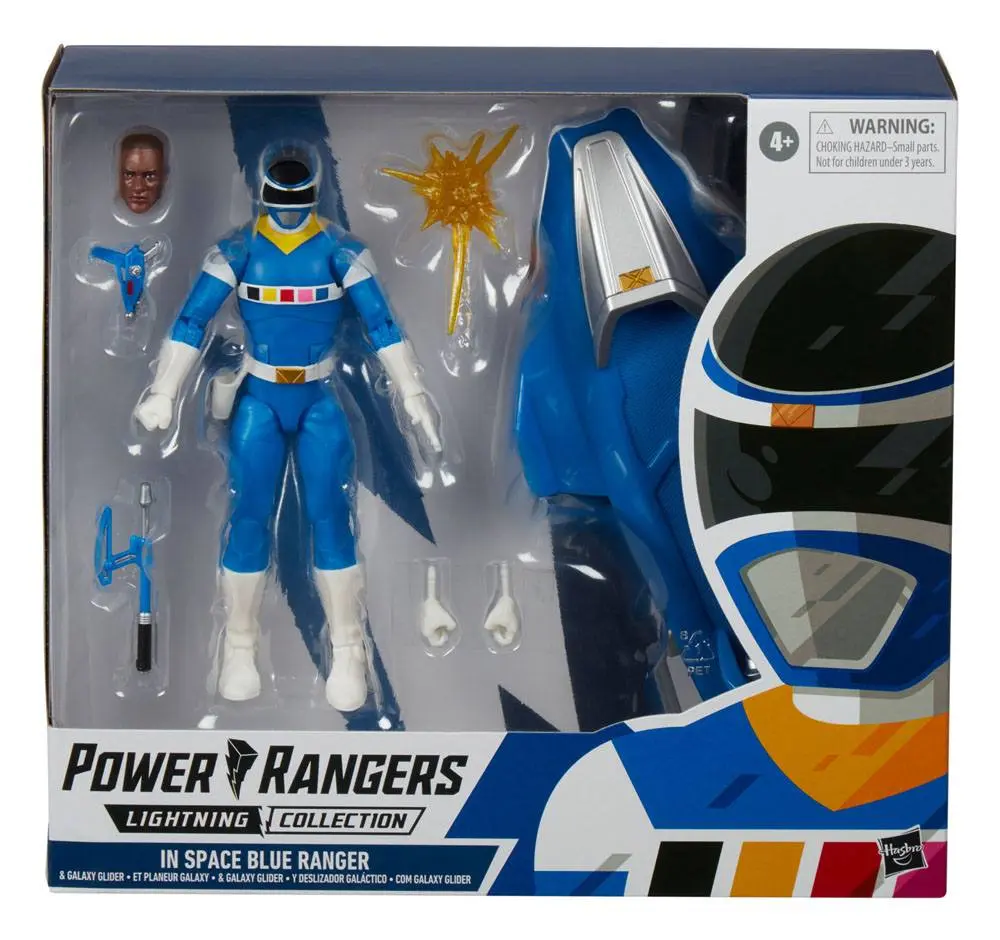 Power Rangers in Space Lightning Collection Action Figure 2022 Blue Ranger &amp; Galaxy Glider 15 cm product photo