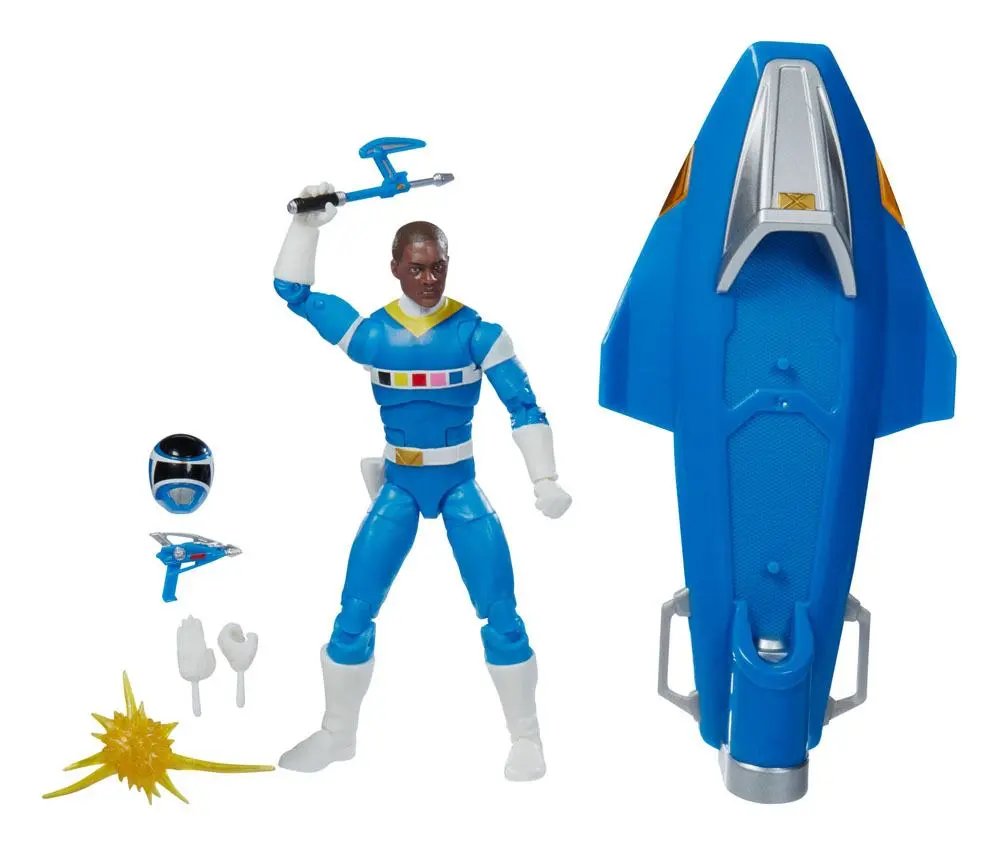 Power Rangers in Space Lightning Collection Action Figure 2022 Blue Ranger &amp; Galaxy Glider 15 cm product photo