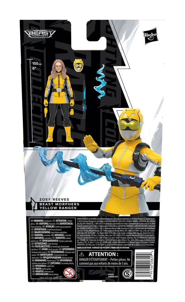 Power Rangers Lightning Collection Action Figure Beast Morphers Yellow Ranger 15 cm product photo