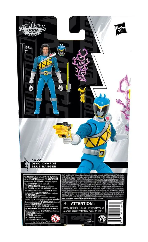 Power Rangers Lightning Collection Action Figure Dino Charge Blue Ranger 15 cm product photo