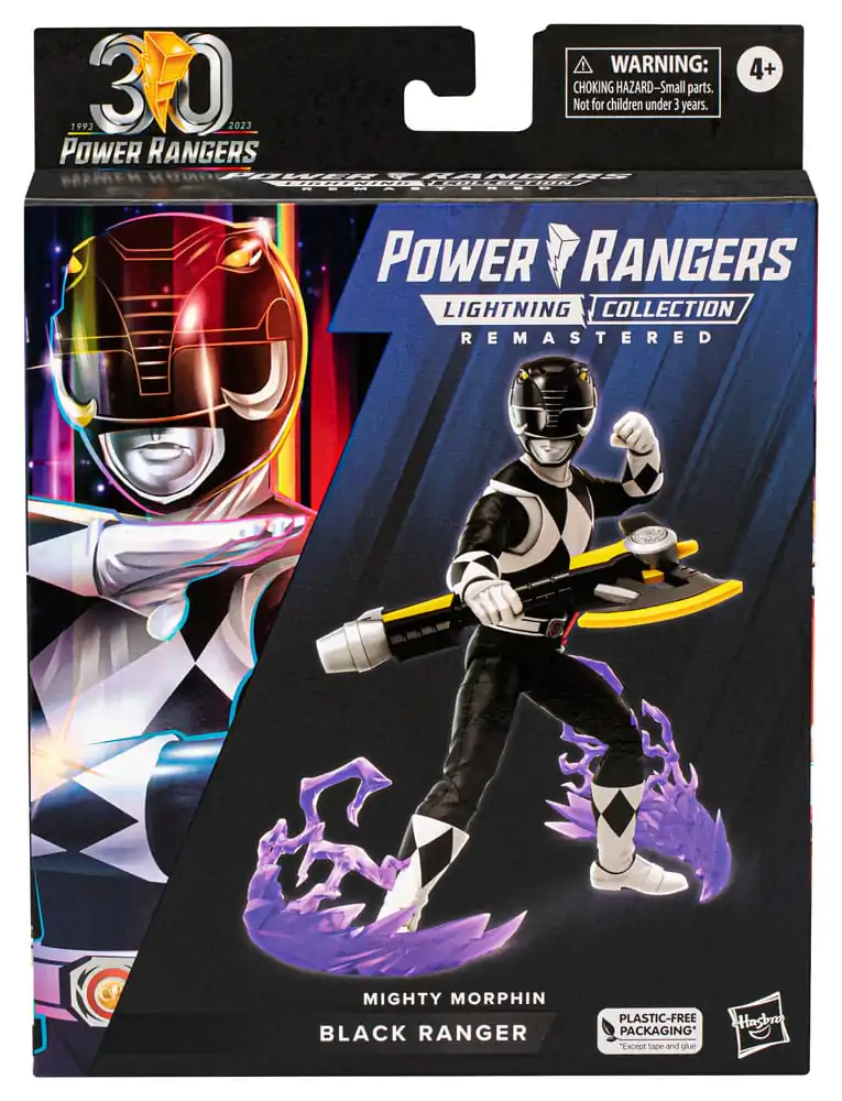 Power Rangers Lightning Collection Remastered Action Figure Mighty Morphin Black Ranger 15 cm product photo