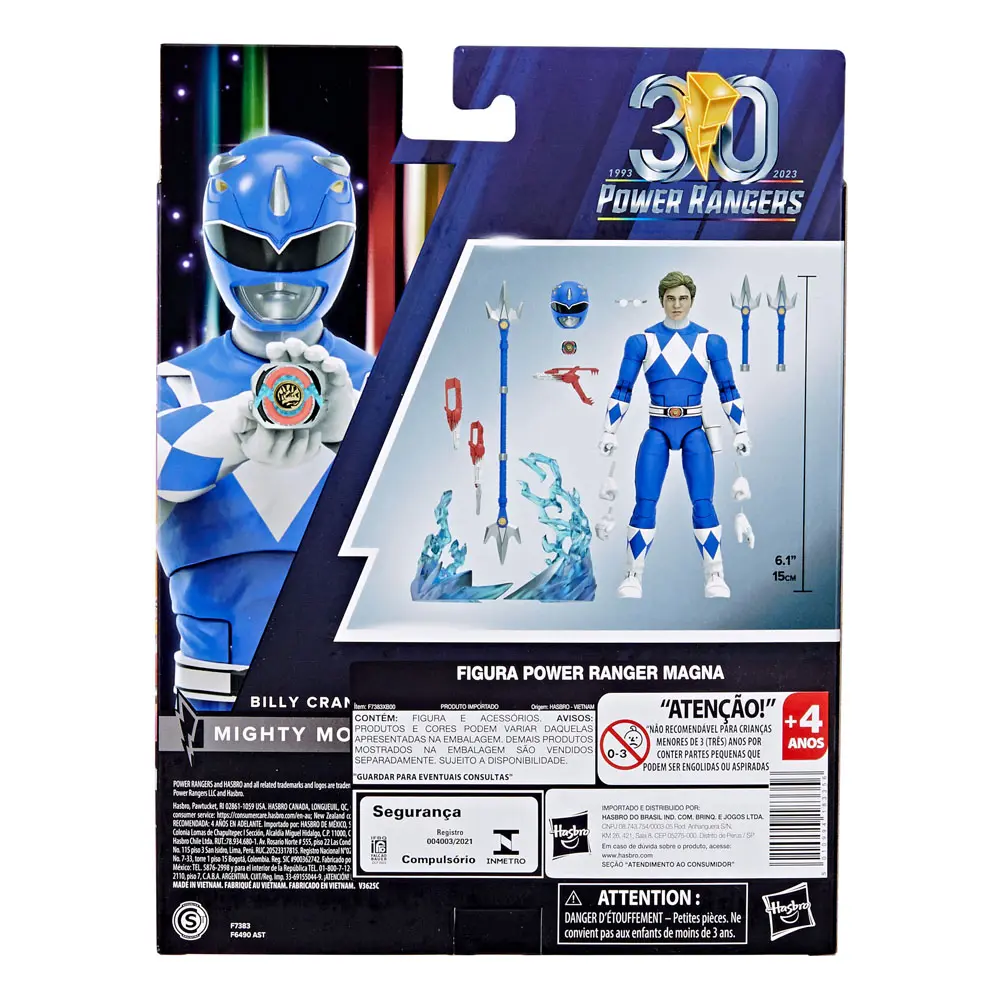 Power Rangers Ligtning Collection Action Figure Mighty Morphin Blue Ranger 15 cm product photo