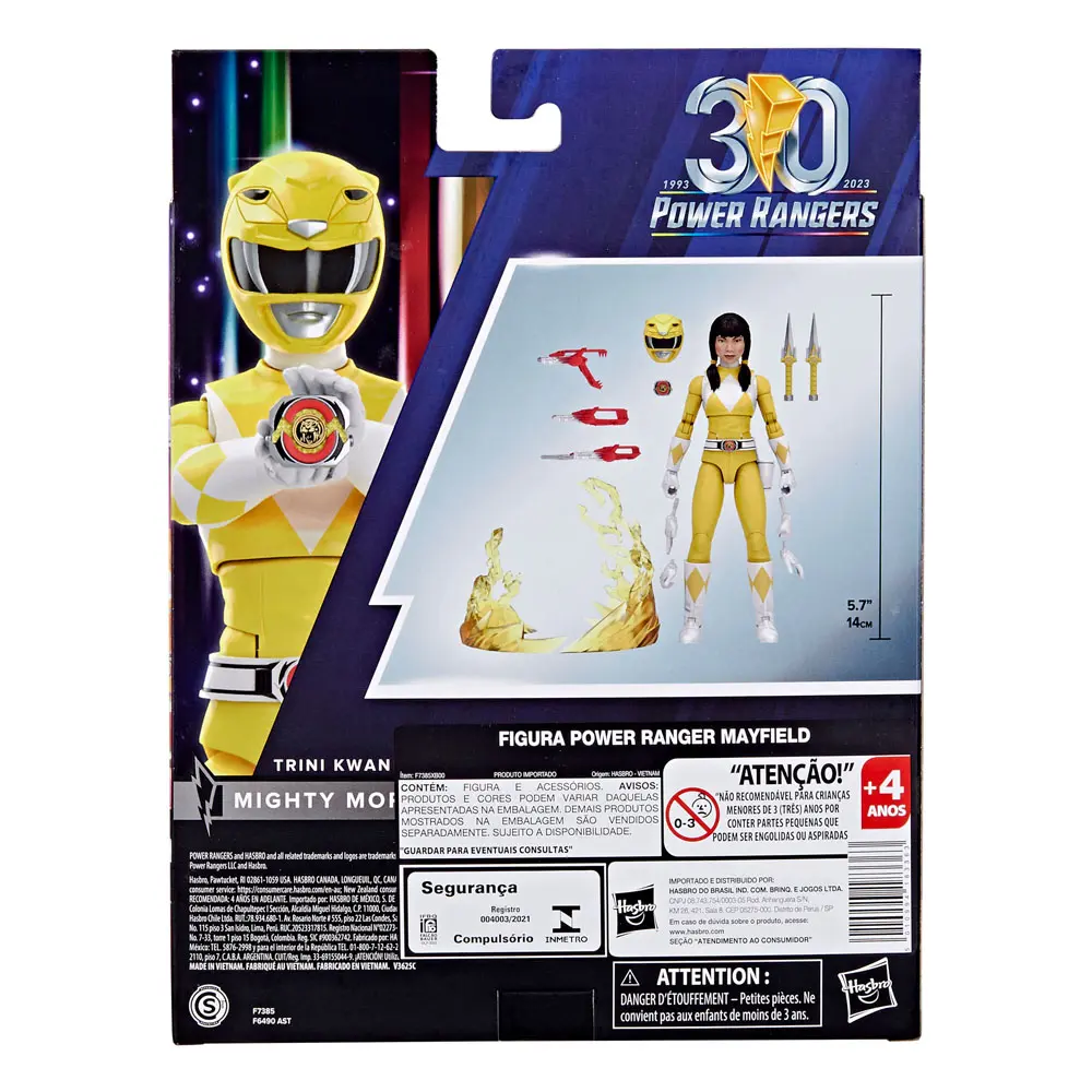 Power Rangers Ligtning Collection Action Figure Mighty Morphin Yellow Ranger 15 cm product photo