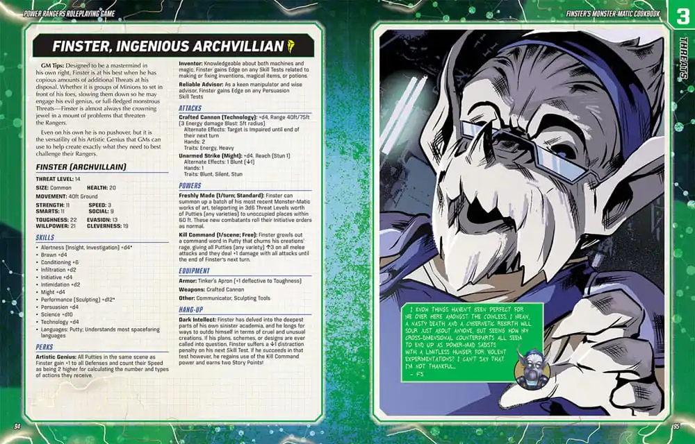 Power Rangers RPG book Finster's Monster-Matic Cookbook Sourcebook *English Version* product photo