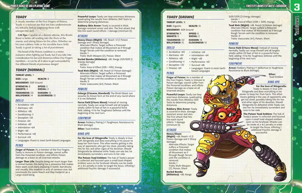 Power Rangers RPG book Finster's Monster-Matic Cookbook Sourcebook *English Version* product photo