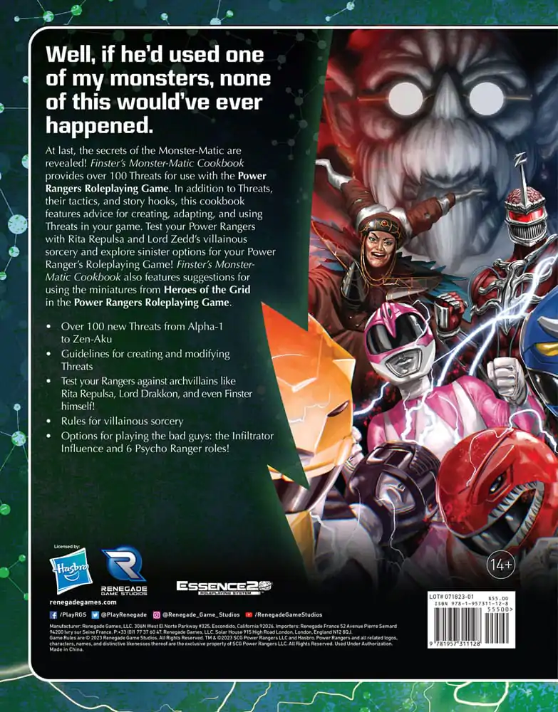 Power Rangers RPG book Finster's Monster-Matic Cookbook Sourcebook *English Version* product photo