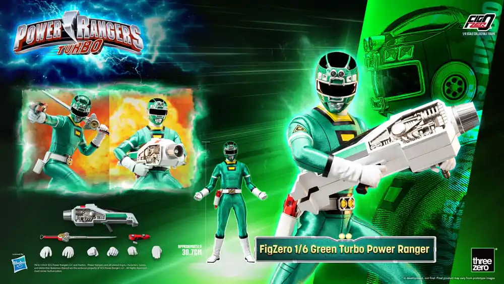 Power Rangers Turbo FigZero Action Figure 1/6 Green Turbo Power Ranger 30 cm termékfotó