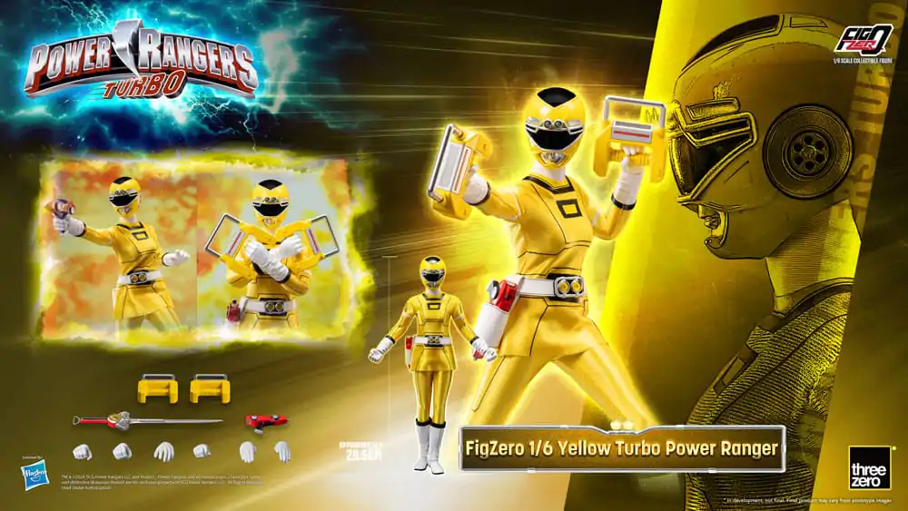 Power Rangers Turbo FigZero Action Figure 1/6 Yellow Turbo Power Ranger 30 cm termékfotó