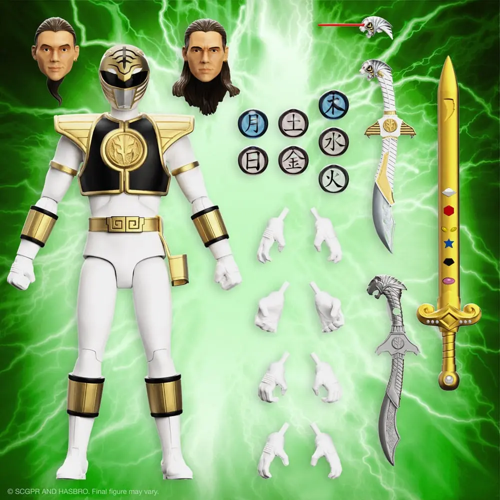 Power Rangers Ultimates Action Figure White Ranger 18 cm product photo