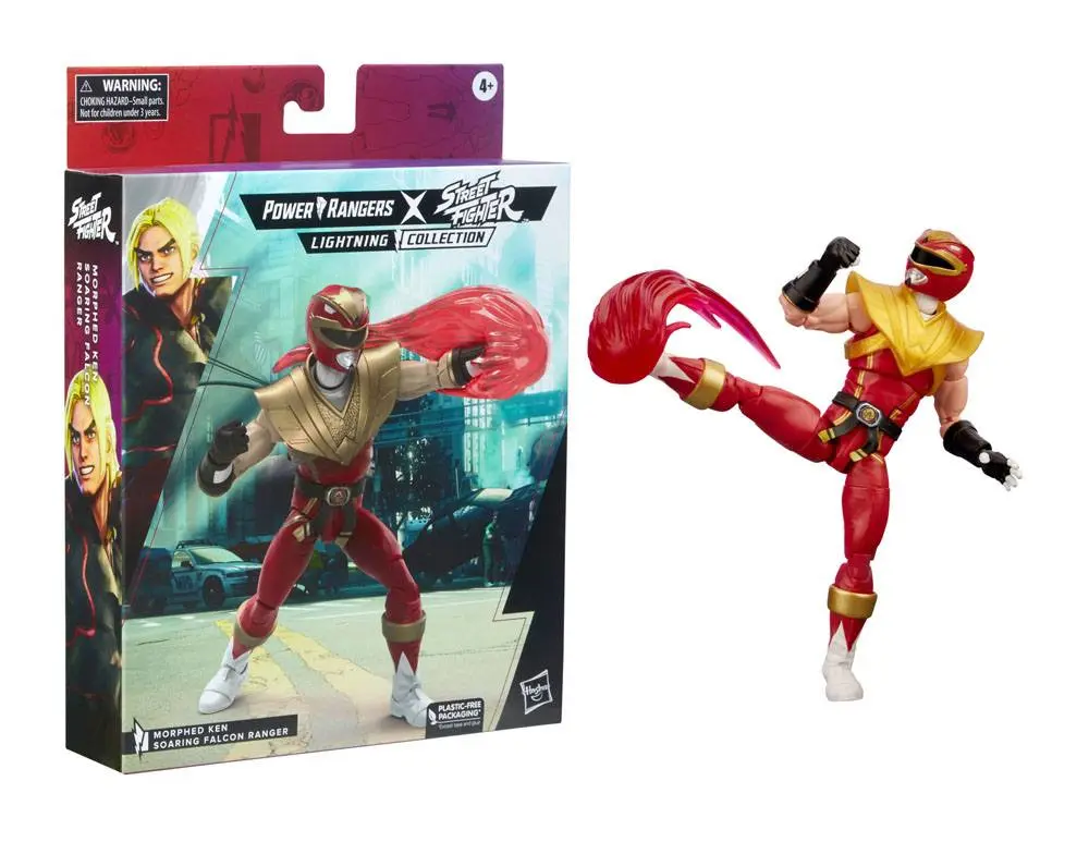 Power Rangers x Street Fighter Lightning Collection Action Figure Morphed Ken Soaring Falcon Ranger 15 cm product photo