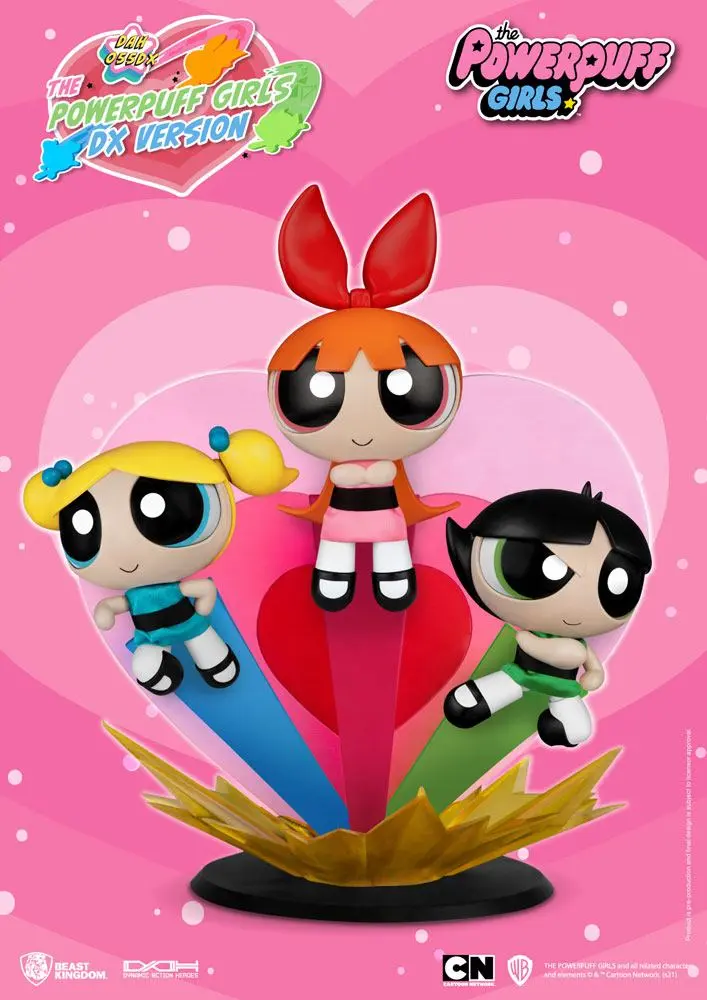 Powerpuff Girls Dynamic 8ction Heroes Action Figures 1/9 Blossom, Bubbles & Buttercup Deluxe 14 cm product photo