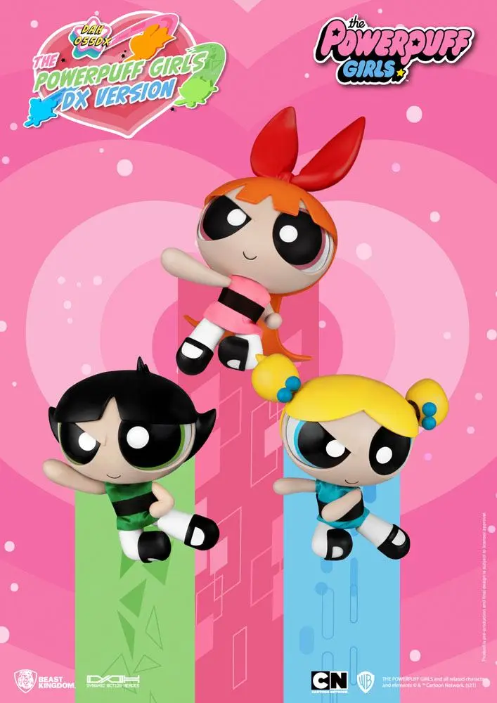 Powerpuff Girls Dynamic 8ction Heroes Action Figures 1/9 Blossom, Bubbles & Buttercup Deluxe 14 cm product photo