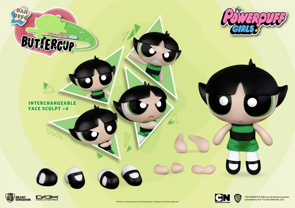 Powerpuff Girls Dynamic 8ction Heroes Action Figure 1/9 Buttercup 14 cm product photo