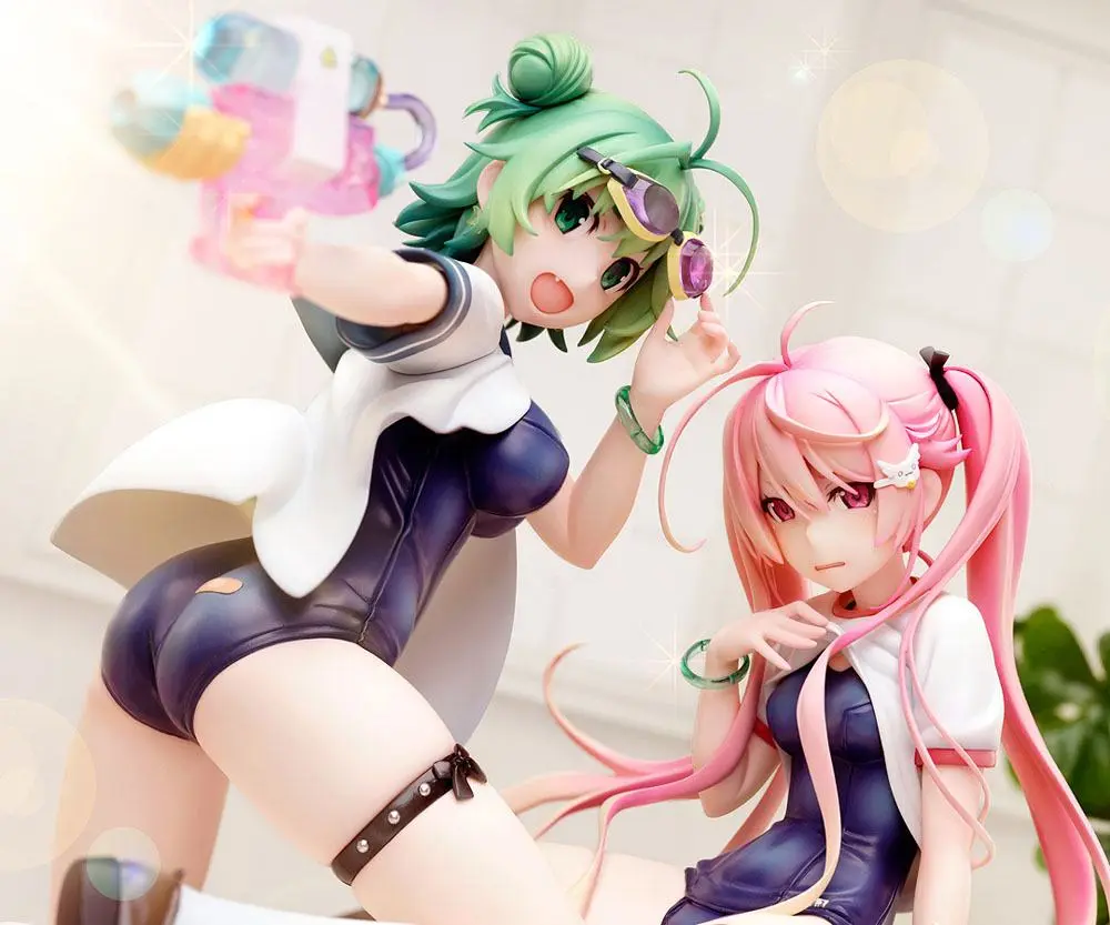 Poyoyon Rock Artwork Collection PVC Statue 1/5.5 Midori & Pink Sukumizu 28 cm termékfotó