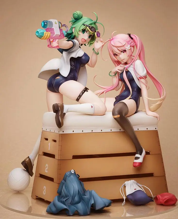 Poyoyon Rock Artwork Collection PVC Statue 1/5.5 Midori & Pink Sukumizu 28 cm termékfotó