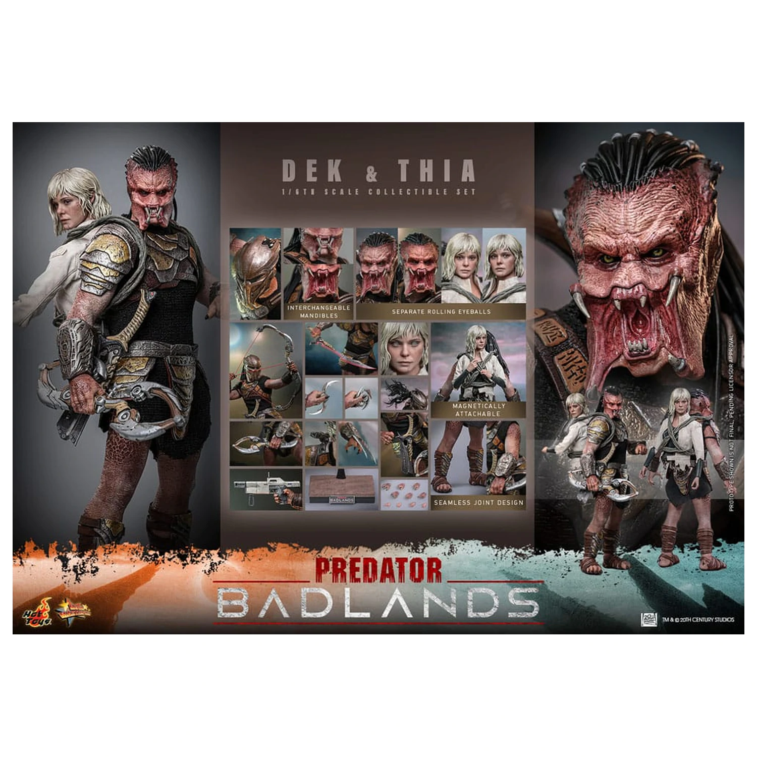Predator: Badlands Movie Masterpiece Action Figure 1/6 Dek & Thia 30 cm product photo