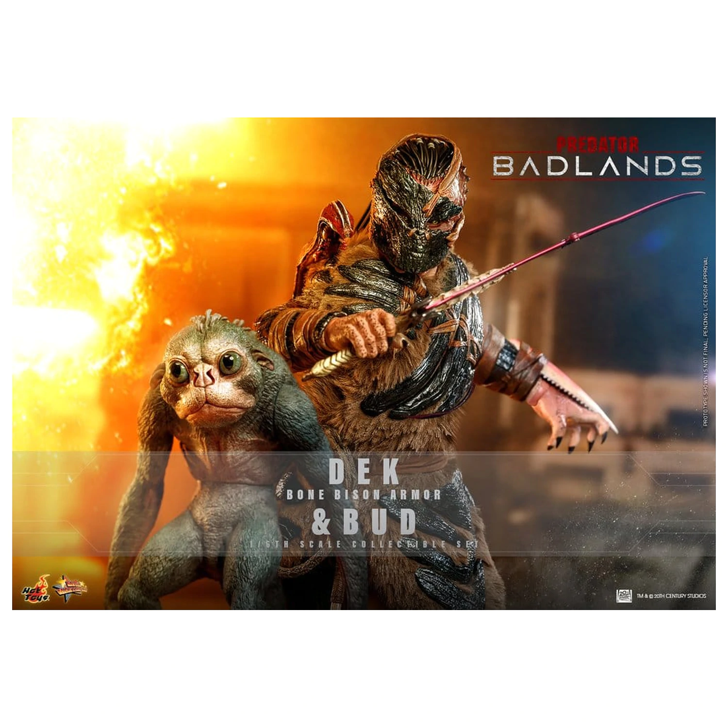 Predator: Badlands Movie Masterpiece Action Figures 2-Pack 1/6 Dek (Bone Bison Armor) and Bud 31 cm product photo