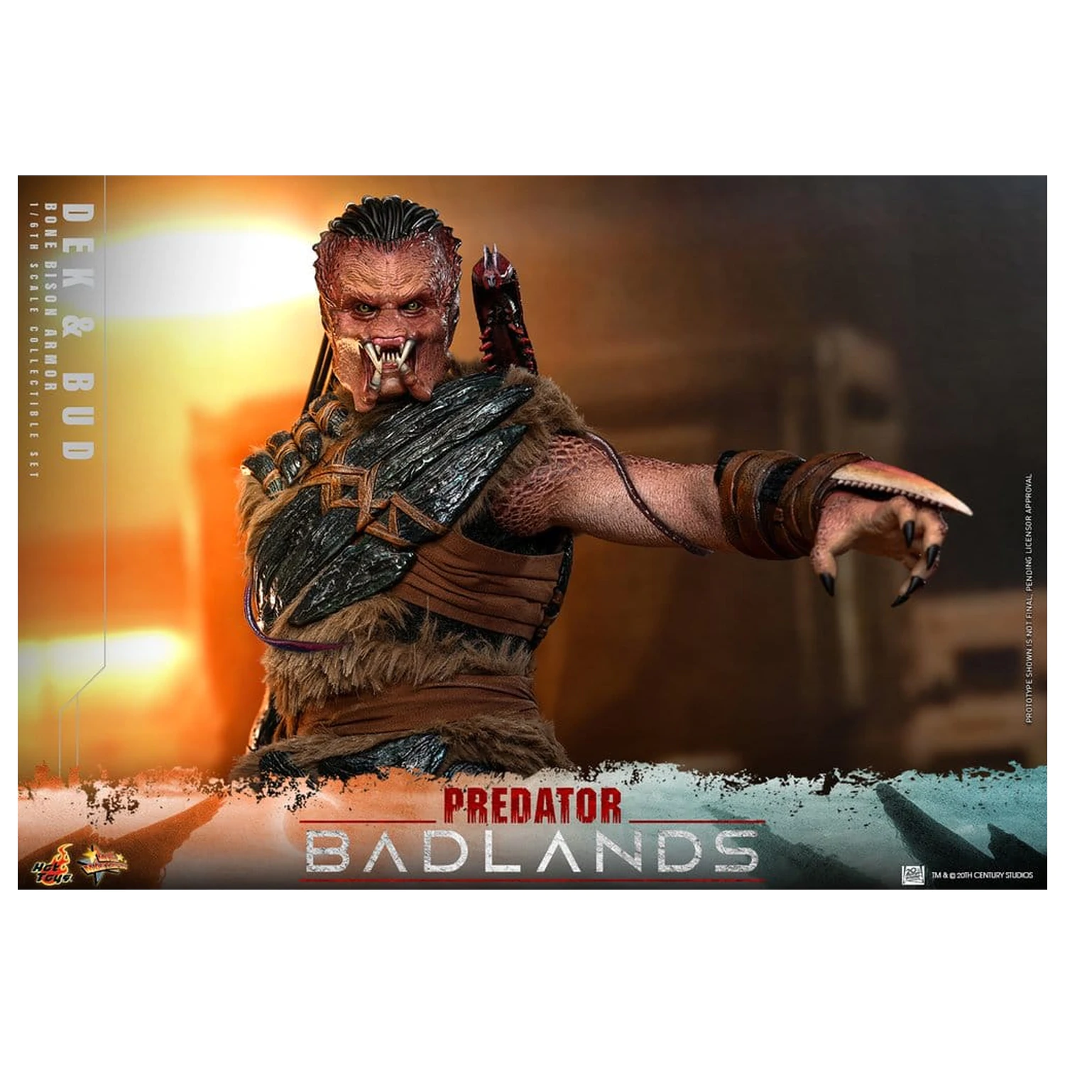 Predator: Badlands Movie Masterpiece Action Figures 2-Pack 1/6 Dek (Bone Bison Armor) and Bud 31 cm product photo