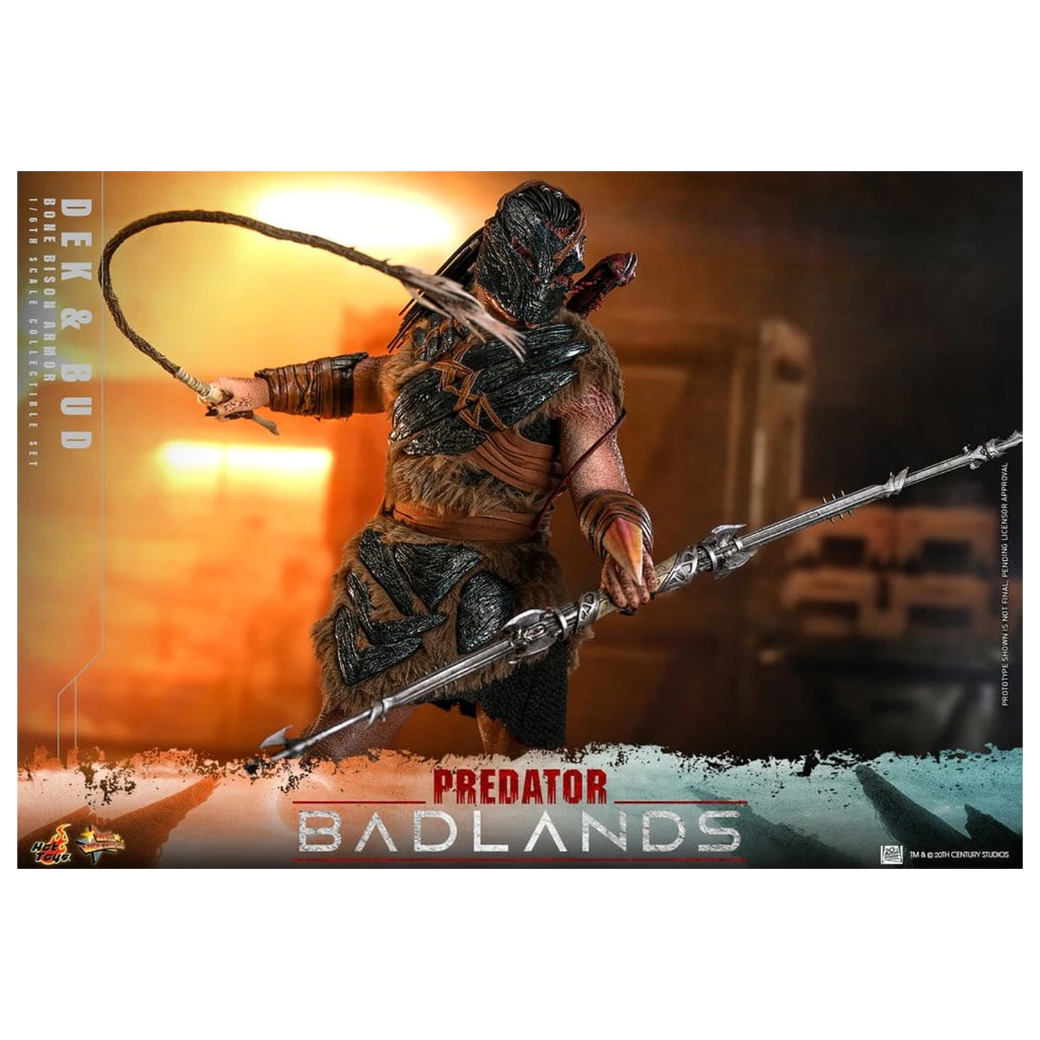 Predator: Badlands Movie Masterpiece Action Figures 2-Pack 1/6 Dek (Bone Bison Armor) and Bud 31 cm product photo