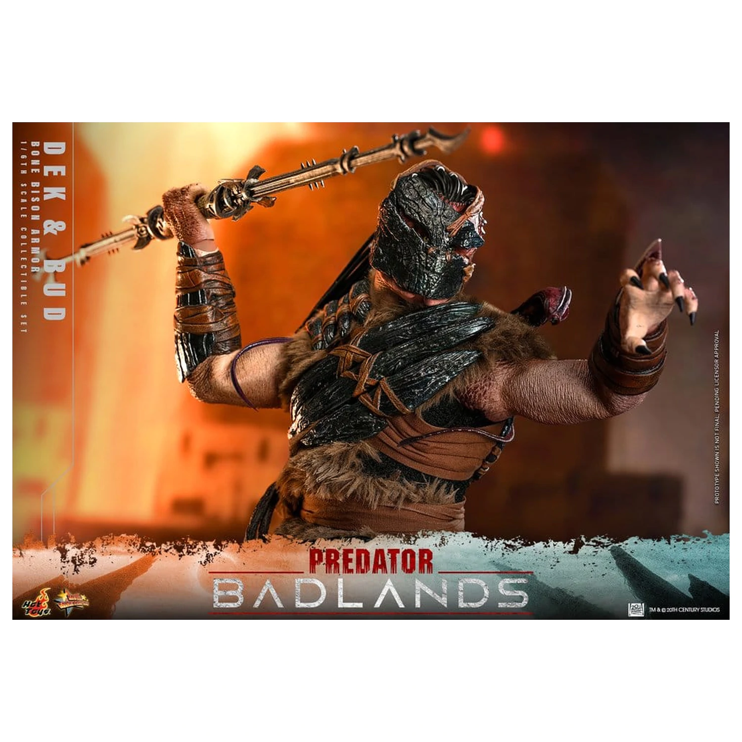 Predator: Badlands Movie Masterpiece Action Figures 2-Pack 1/6 Dek (Bone Bison Armor) and Bud 31 cm product photo