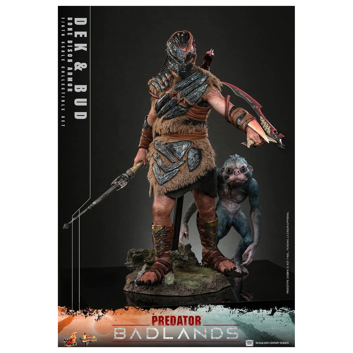Predator: Badlands Movie Masterpiece Action Figures 2-Pack 1/6 Dek (Bone Bison Armor) and Bud 31 cm product photo
