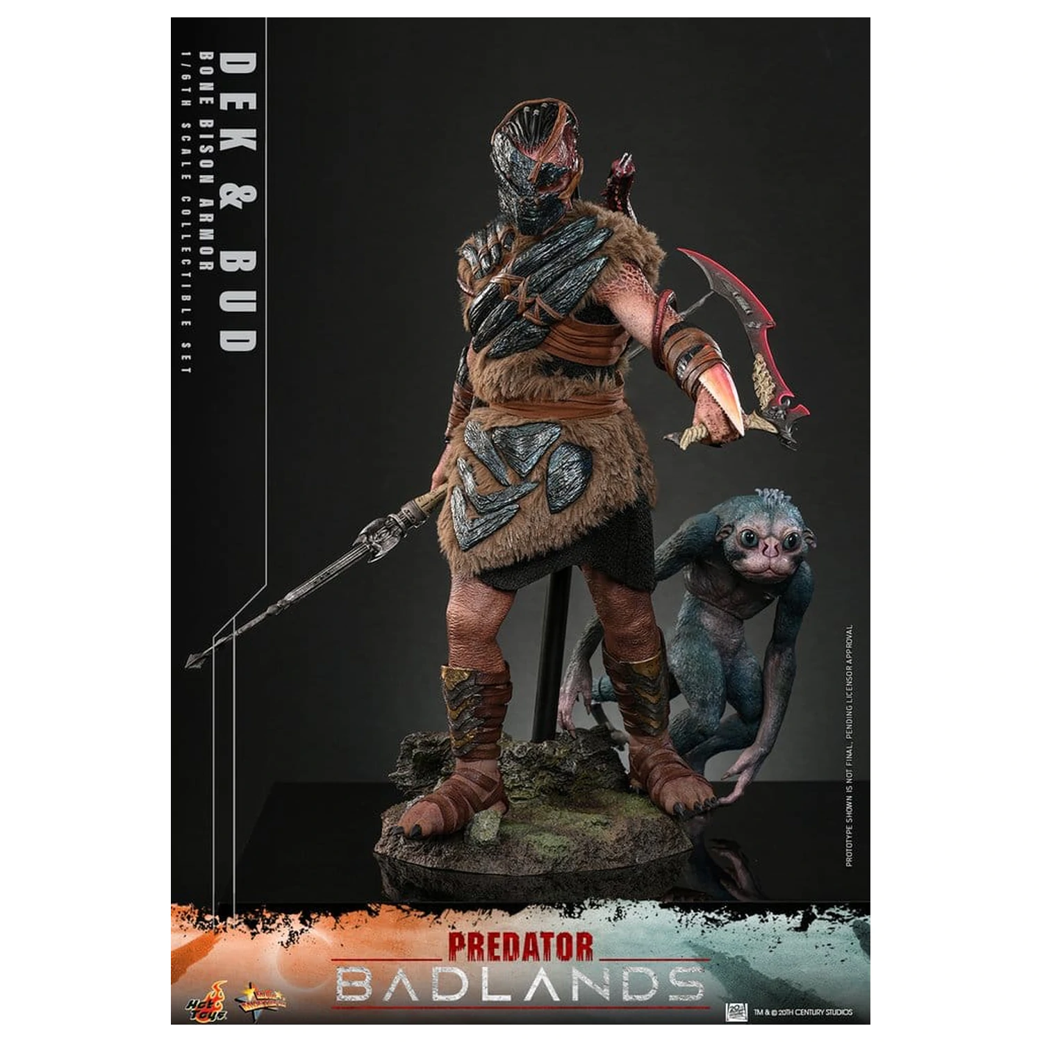 Predator: Badlands Movie Masterpiece Action Figures 2-Pack 1/6 Dek (Bone Bison Armor) and Bud 31 cm product photo