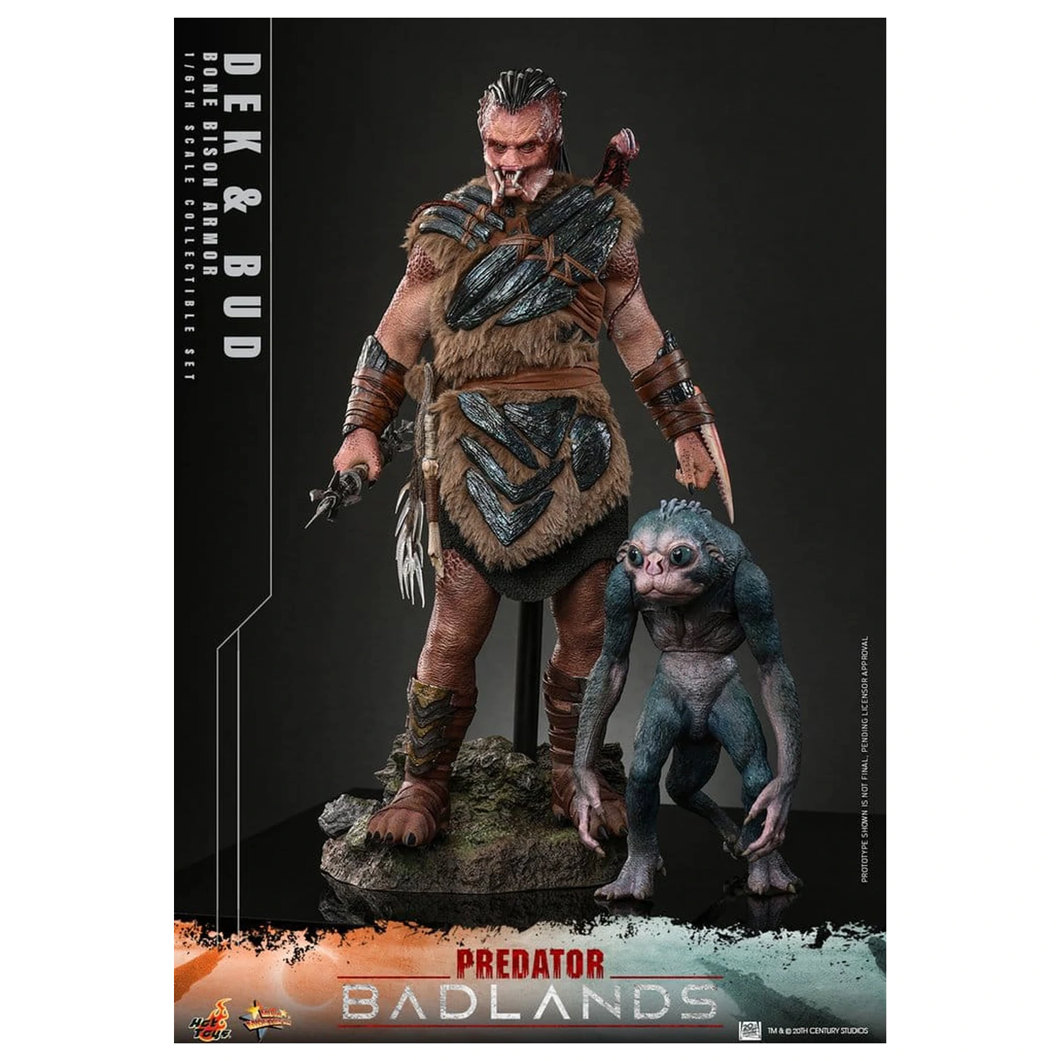 Predator: Badlands Movie Masterpiece Action Figures 2-Pack 1/6 Dek (Bone Bison Armor) and Bud 31 cm product photo