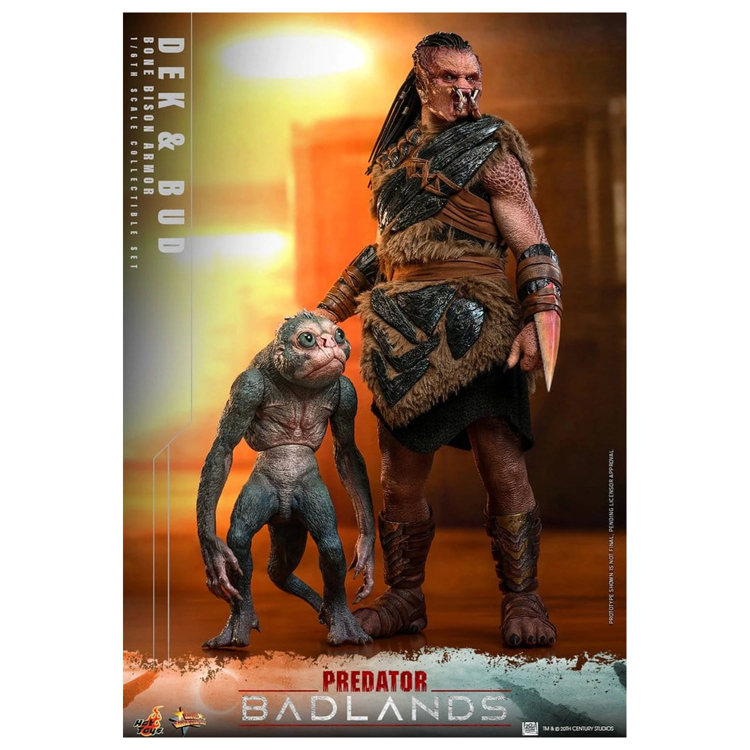 Predator: Badlands Movie Masterpiece Action Figures 2-Pack 1/6 Dek (Bone Bison Armor) and Bud 31 cm product photo