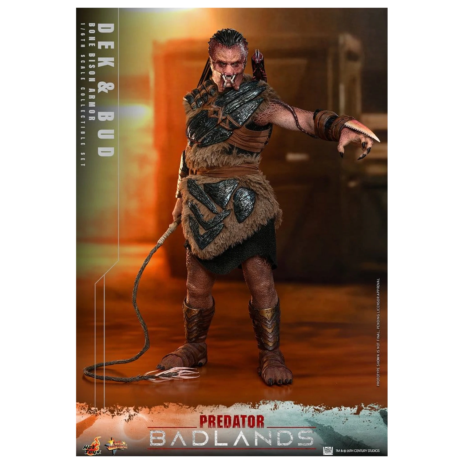 Predator: Badlands Movie Masterpiece Action Figures 2-Pack 1/6 Dek (Bone Bison Armor) and Bud 31 cm product photo
