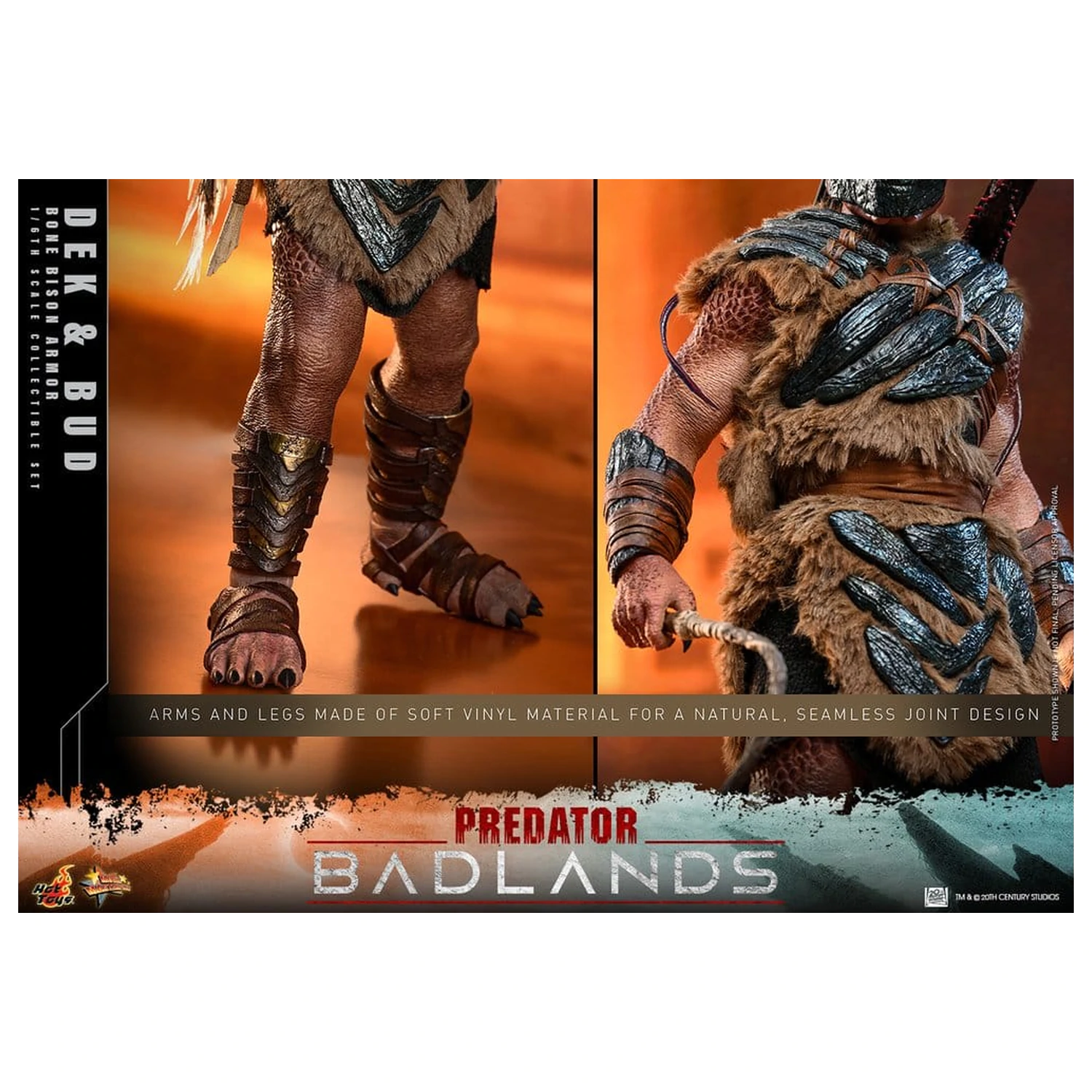 Predator: Badlands Movie Masterpiece Action Figures 2-Pack 1/6 Dek (Bone Bison Armor) and Bud 31 cm product photo