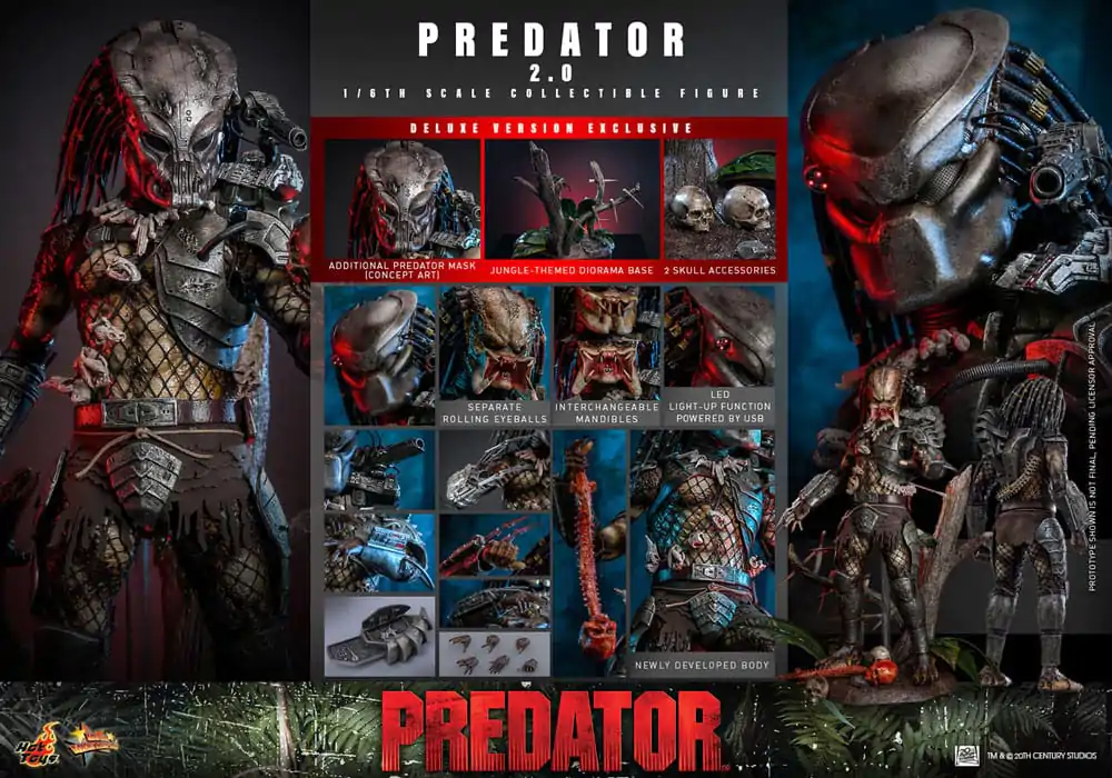 Predator Movie Masterpiece Action Figure 1/6 Predator (2.0) Deluxe Version 34 cm product photo