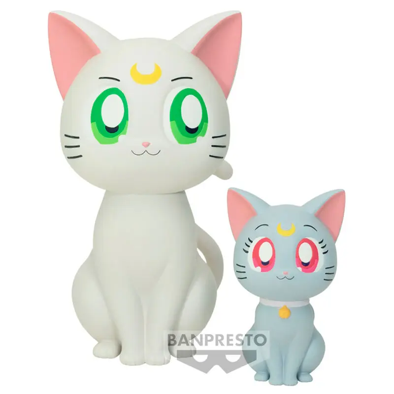 Pretty Guardian Sailor Moon Cosmos the Movie Sofvimates Artemis &amp; Diana figure 15cm product photo