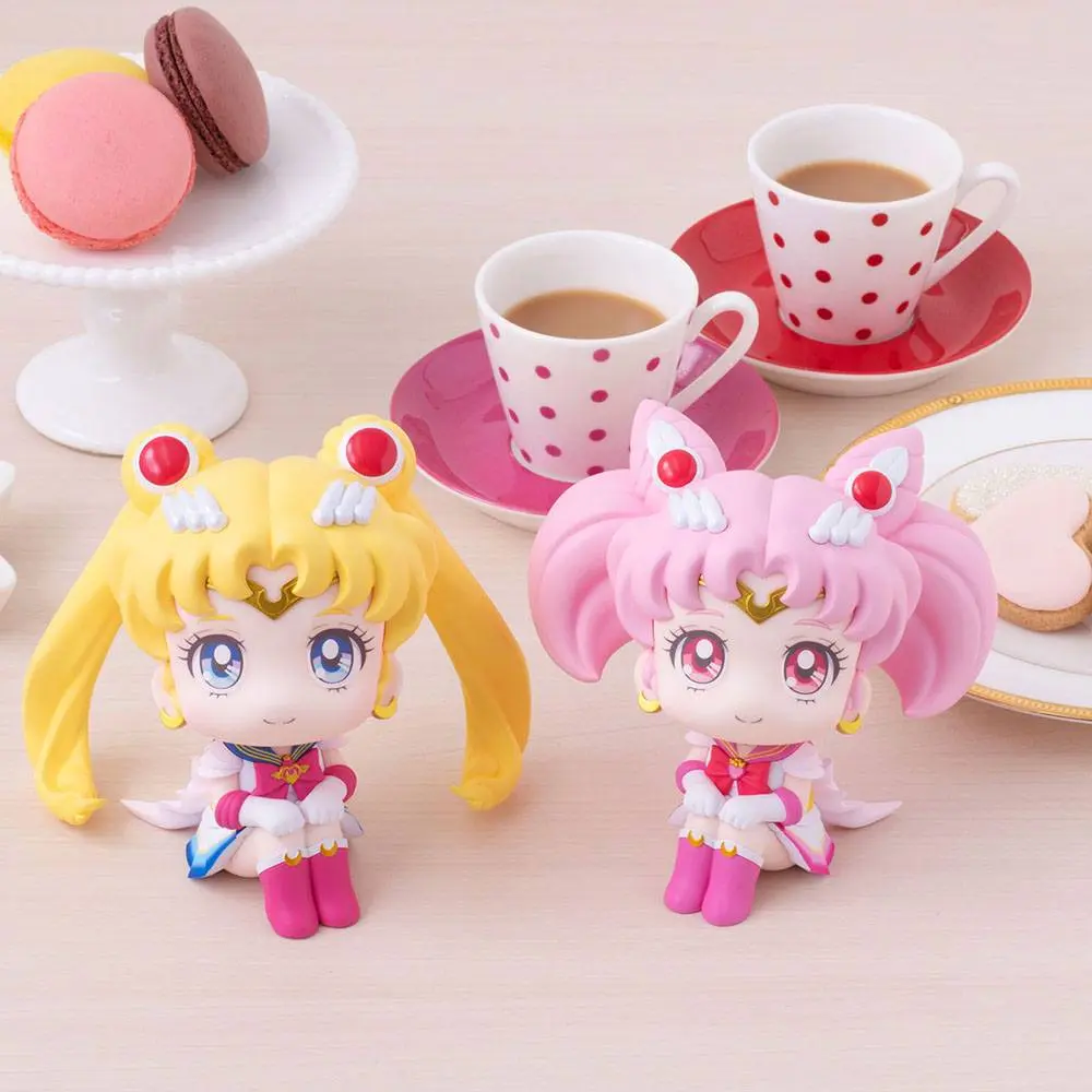Pretty Guardian Salior Moon Look Up PVC Statues Super Sailor Moon &amp; Super Sailor Chibi Moon LTD Ver. 11 cm product photo