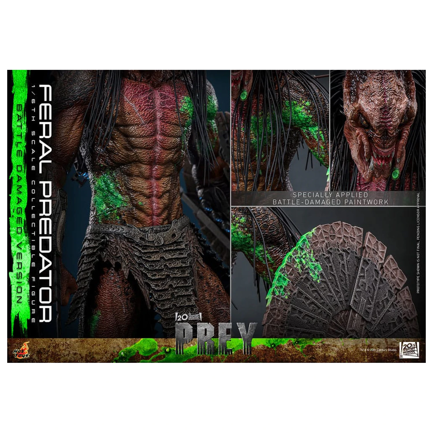 Prey Action Figure 1/6 Feral Predator (Battle Damaged Version) 37 cm product photo