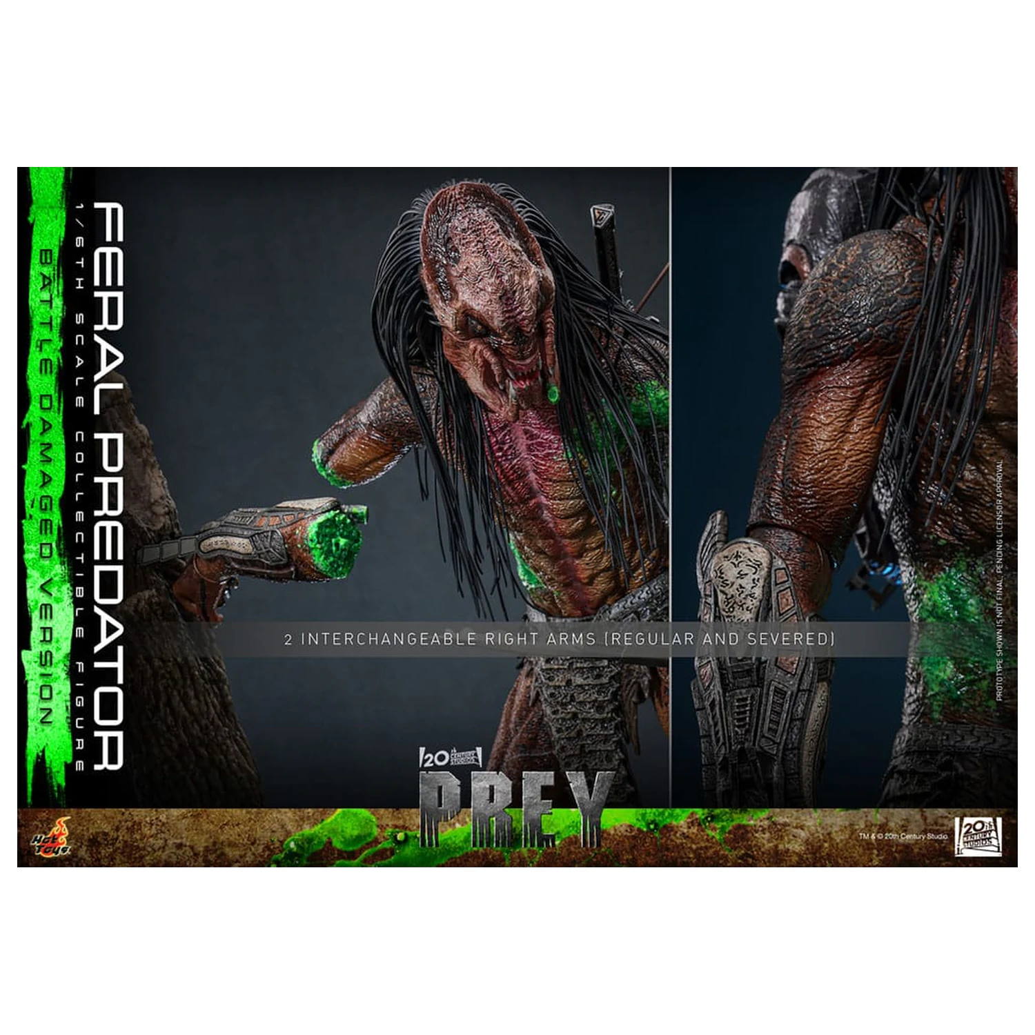 Prey Action Figure 1/6 Feral Predator (Battle Damaged Version) 37 cm product photo