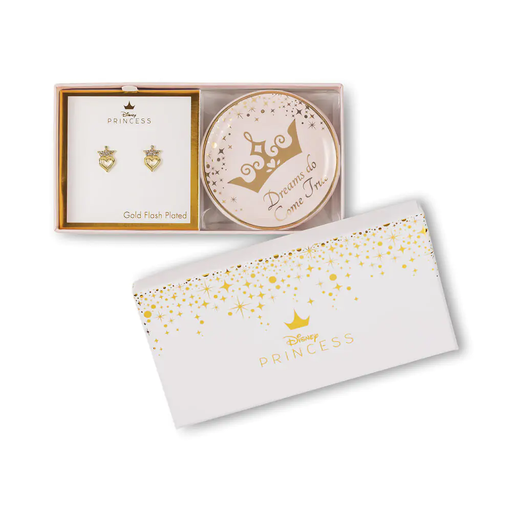 Princess earrings and jewellery plate product photo
