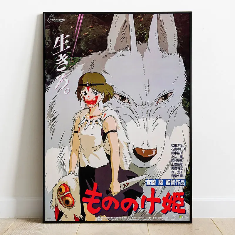 Princess Mononoke Wooden Wall Art Characters 35 x 50 cm termékfotó