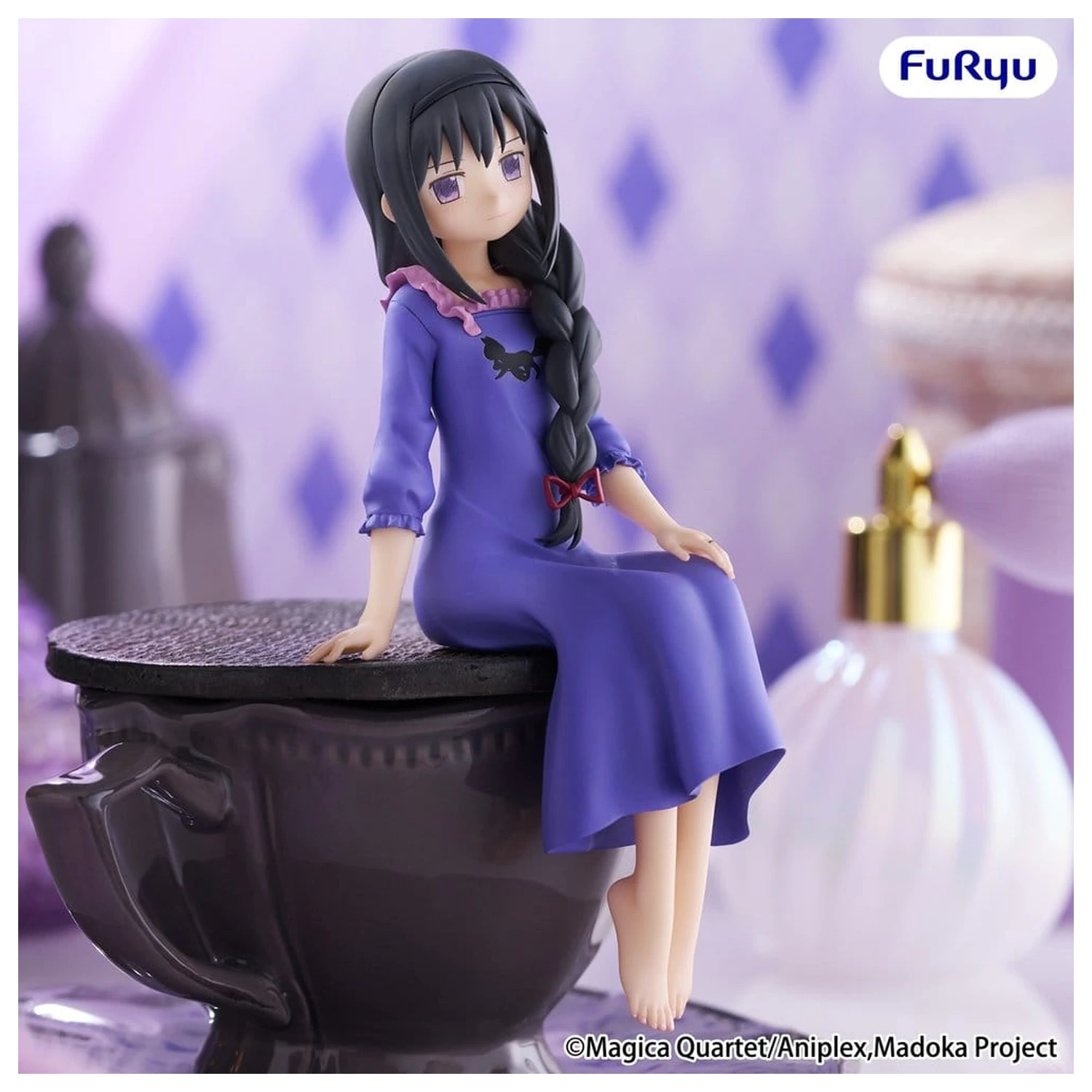 Puella Magi Madoka Magica PVC Figure Noodle Stopper -Homura Akemi- 15 cm product photo