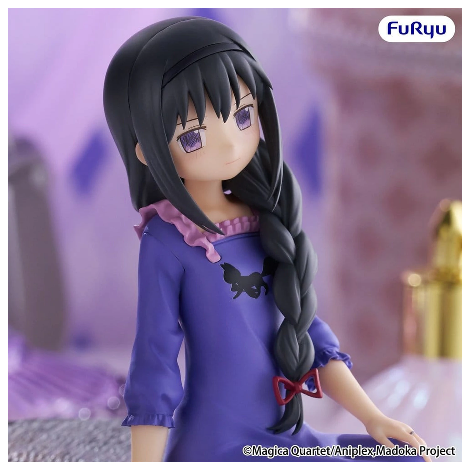 Puella Magi Madoka Magica PVC Figure Noodle Stopper -Homura Akemi- 15 cm product photo