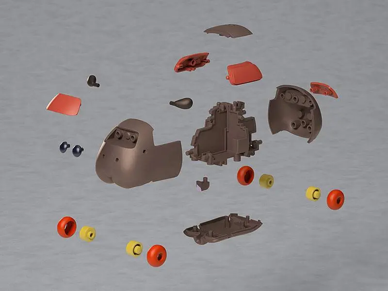 Pui Pui Molcar MODEROID Plastic Model Kit Molcar Armored Teddy 7 cm product photo