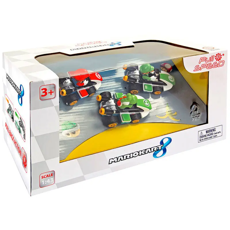 Pull Speed Mario Kart 8 Mario Luigi Yoshi set 3 cars termékfotó