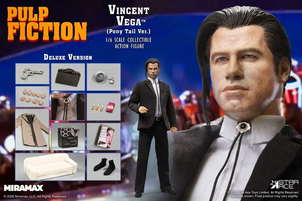 Pulp Fiction My Favourite Movie Action Figure 1/6 Vincent Vega 2.0 (Pony Tail) Deluxe Version 30 cm product photo