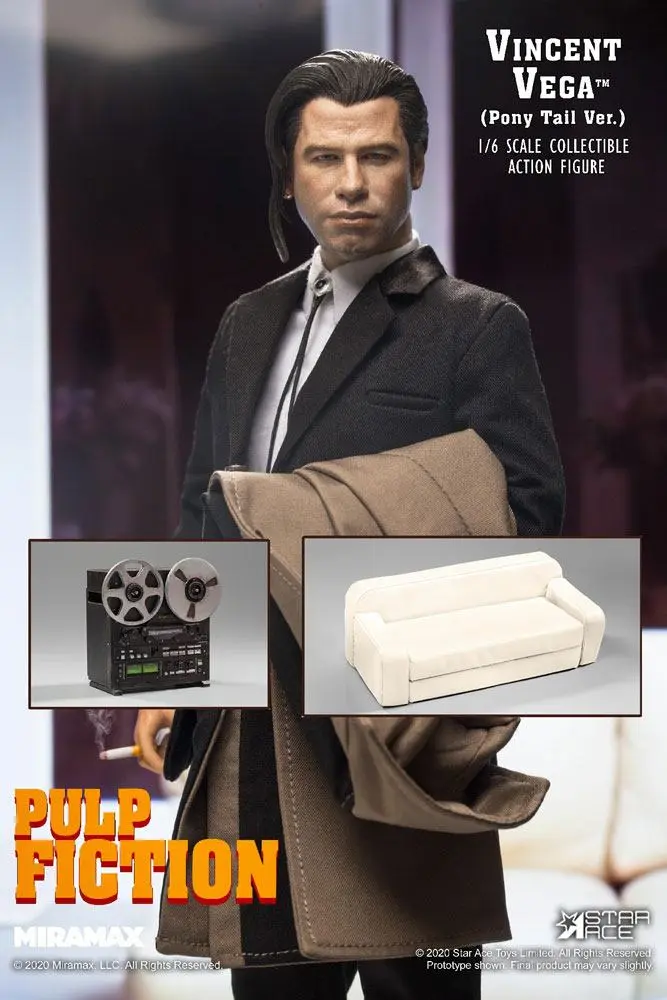 Pulp Fiction My Favourite Movie Action Figure 1/6 Vincent Vega 2.0 (Pony Tail) Deluxe Version 30 cm product photo