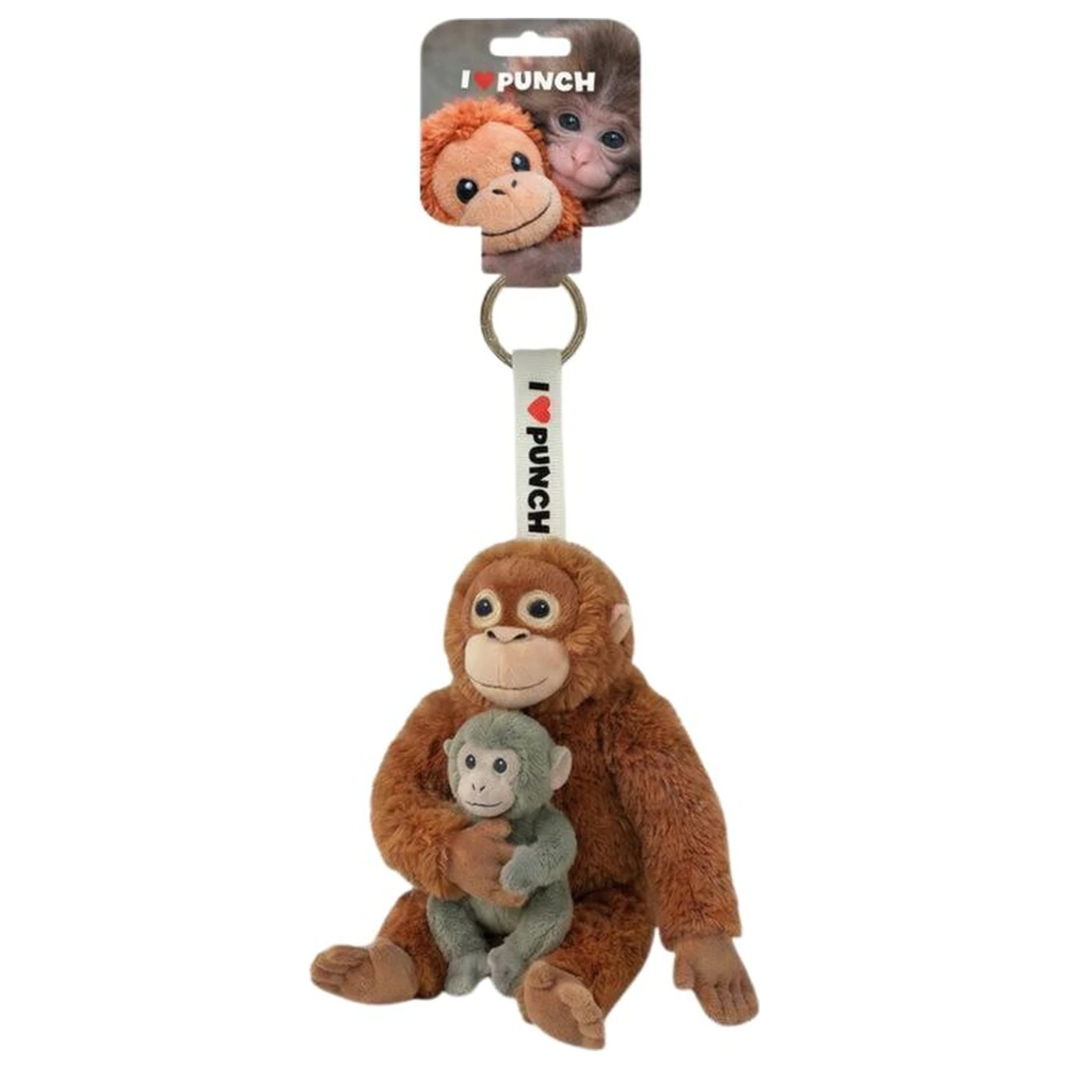 Punch monkey plush keychain 15cm product photo