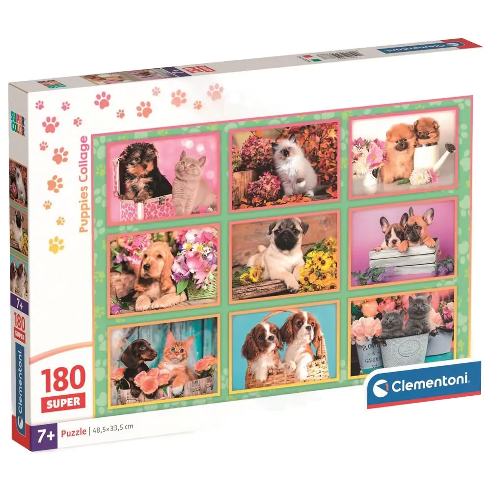 Puppies Collage super puzzle 180pcs product photo