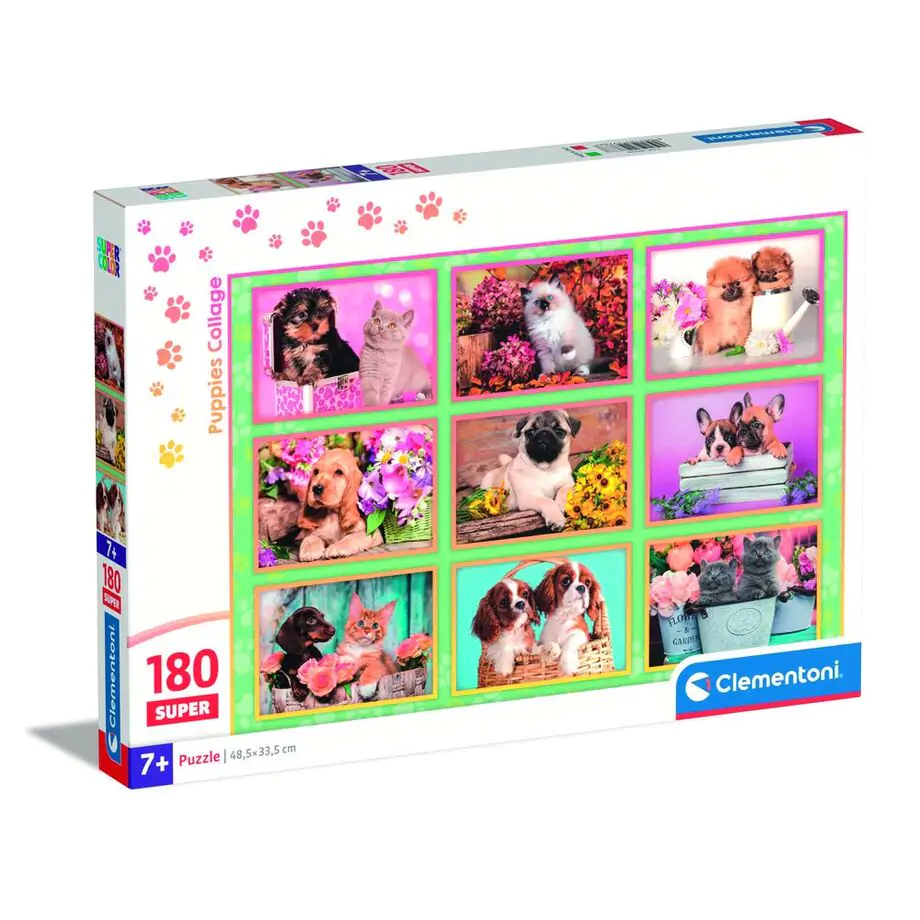 Puppies Collage super puzzle 180pcs product photo