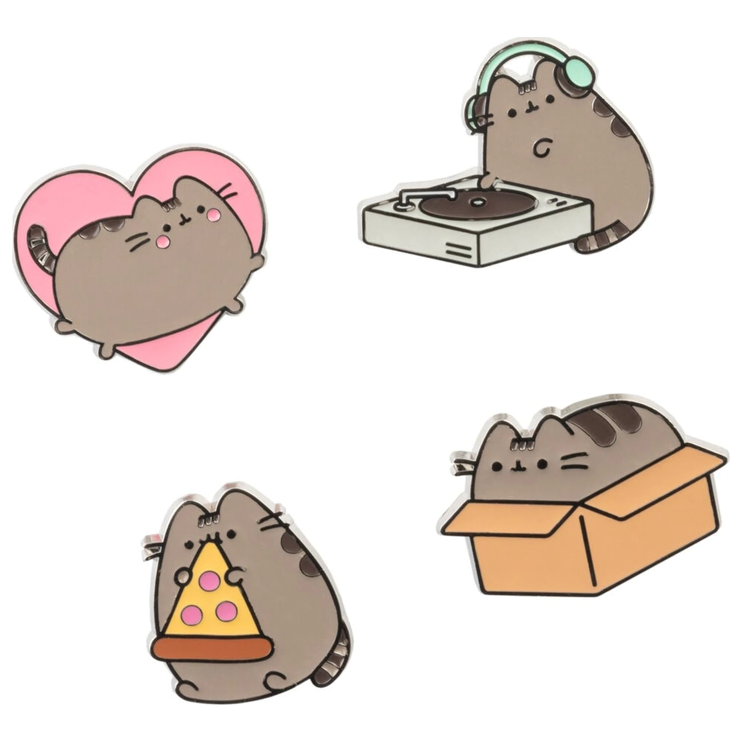 Pusheen set of 4 pins product photo